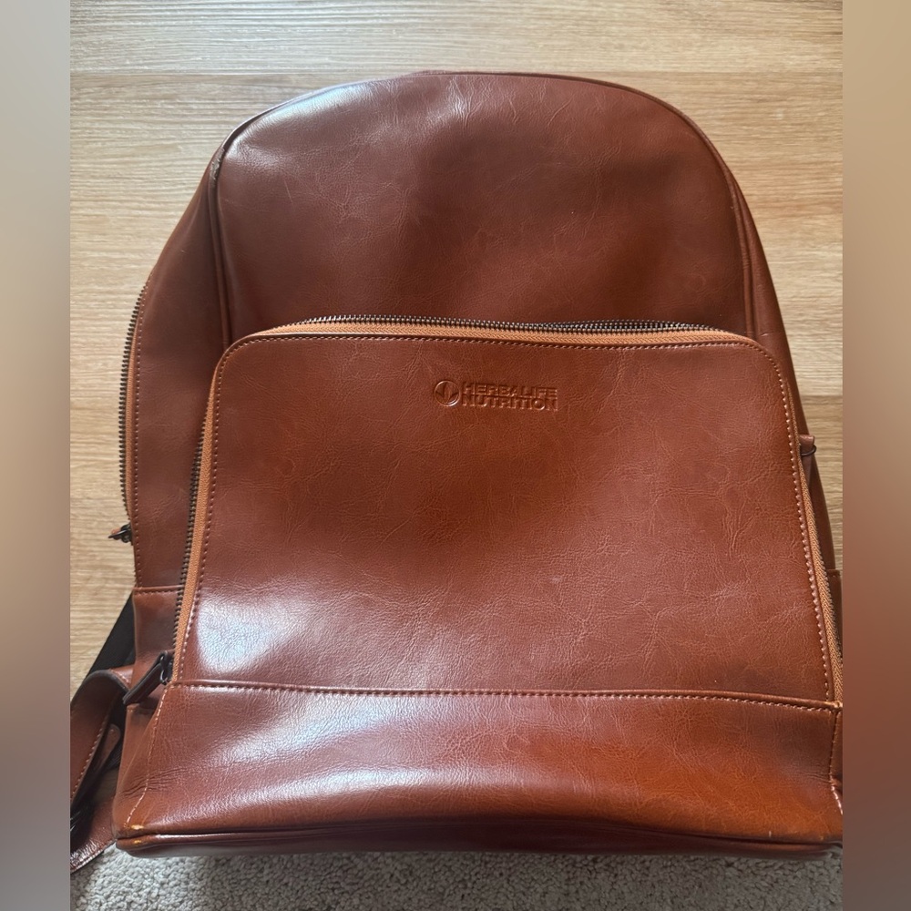 Brown Leather Backpack